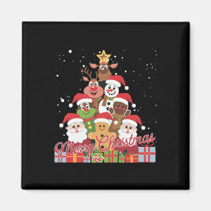 Íman Engraçado Papais noeis de Natal Gingerpão Snowman 