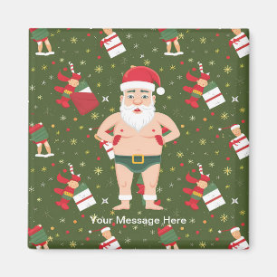 Íman Engraçado Papais noeis Sujos de Natal Cups