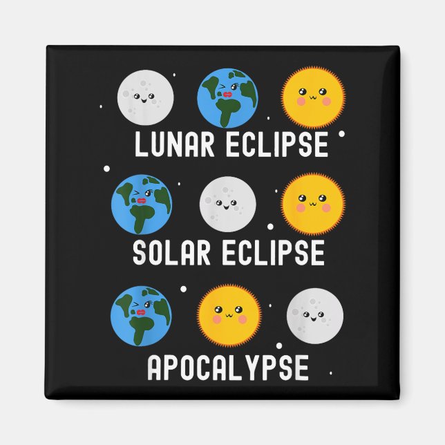 Íman Engraçado Para Eclipse Solar 04 08 24 (Frente)