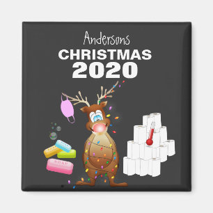 Íman Engraçado personalizado 2020 Covid Natal