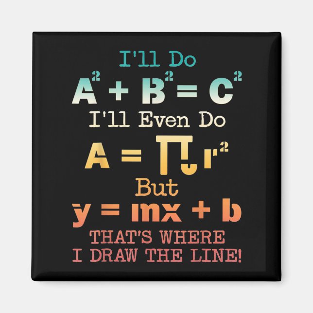 Íman Engraçado Piada de professor de matemática Excelen (Frente)