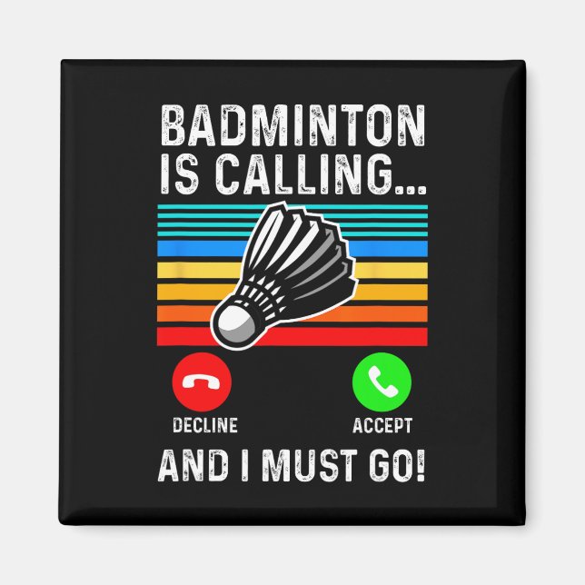 Íman Engraçado Picklell Dminton Shuttle (Frente)