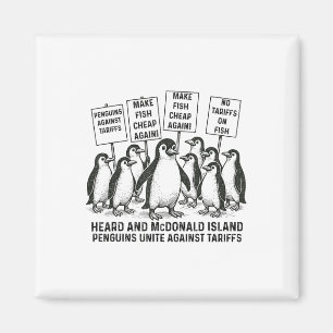 Íman Engraçado Pinguins Contra Tarifas Heard Island Pen