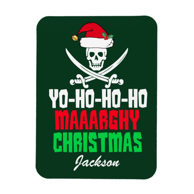 Íman Engraçado Pirata Natal Pun Yo Ho Ho Ho (Vertical)