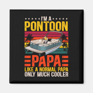 Íman Engraçado Pontoon Papa Como Um Barco Normal