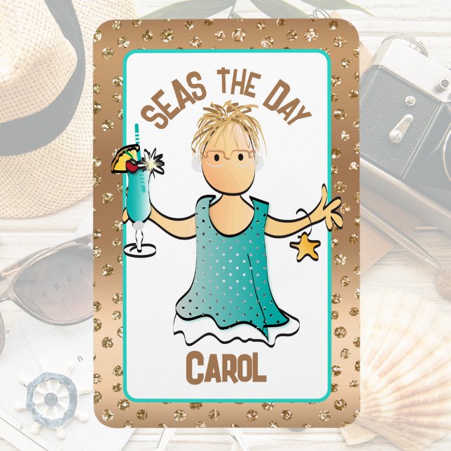 Íman Engraçado Portas do Navio Cruise, no Rosa do Dia D (Criador carregado)