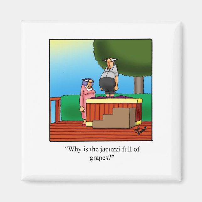 Íman Engraçado presente no desenho de vinho! (Frente)