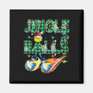 Íman Engraçado Primeiro Natal Como Pai Jingle Voleibol