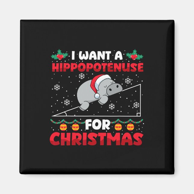 Íman Engraçado Professor de Matemática de Natal Hippopo (Frente)