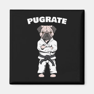 Íman Engraçado Pug Karate Black Belt Amor Arte Marcial