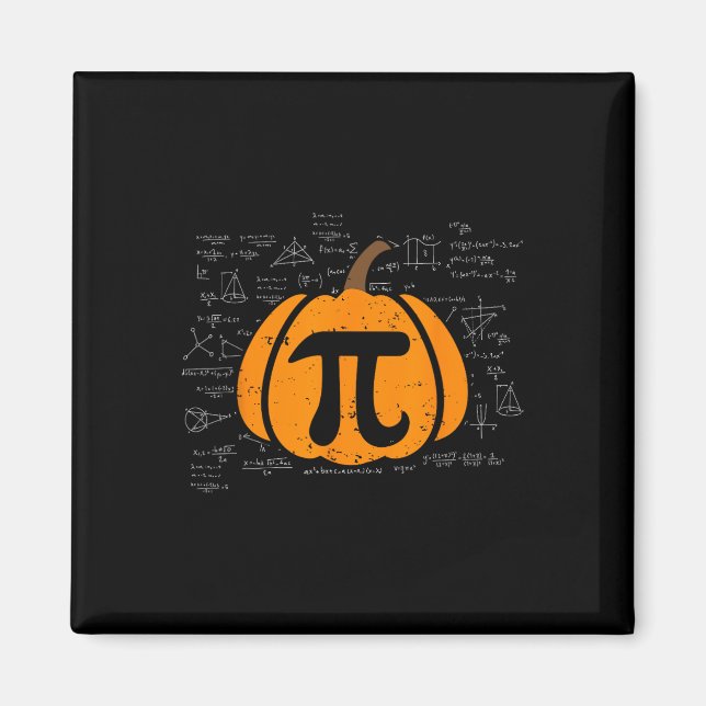 Íman Engraçado Pumpkin Pie Math Professora Halloween Th (Frente)