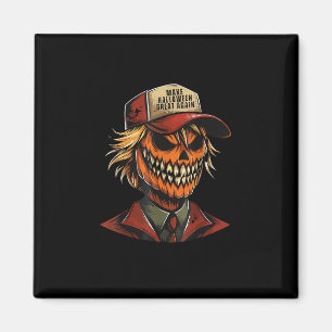 Íman Engraçado Pumpkin Pumpkin Skeleton Torna o Hallowe