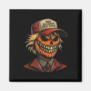 Íman Engraçado Pumpkin Pumpkin Skeleton Torna o Hallowe