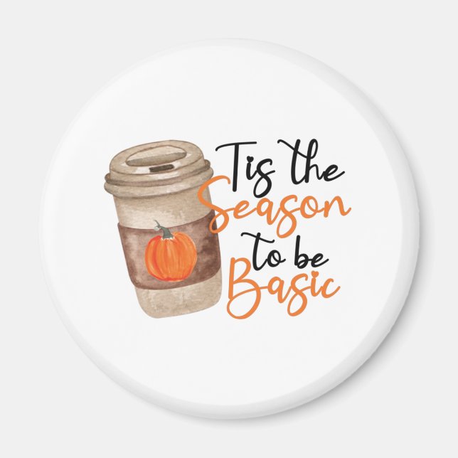 Íman Engraçado Pumpkin Spice Latte - Citação Básica (Frente)