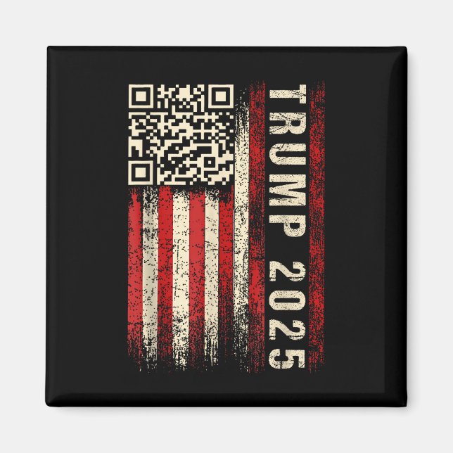 Íman Engraçado Qr Donald Trump Dancing Código 47_45 Víd (Frente)