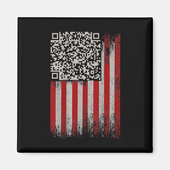 Íman Engraçado Qr Trumps Dançando Código (Frente)