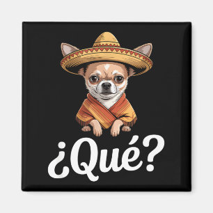Íman Engraçado qué cético chihuahua sombrero dizendo Fu