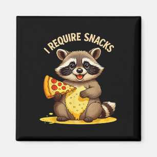 Íman Engraçado Raccoon, Eu Preciso De Snacks