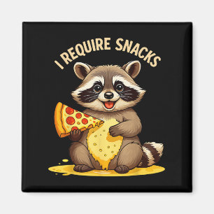 Íman Engraçado Raccoon, Eu Preciso De Snacks