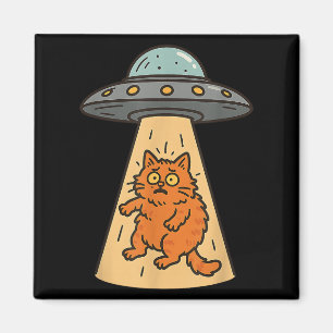 Íman Engraçado Rapto De Alienígenas De Gato Ufo Gatinho