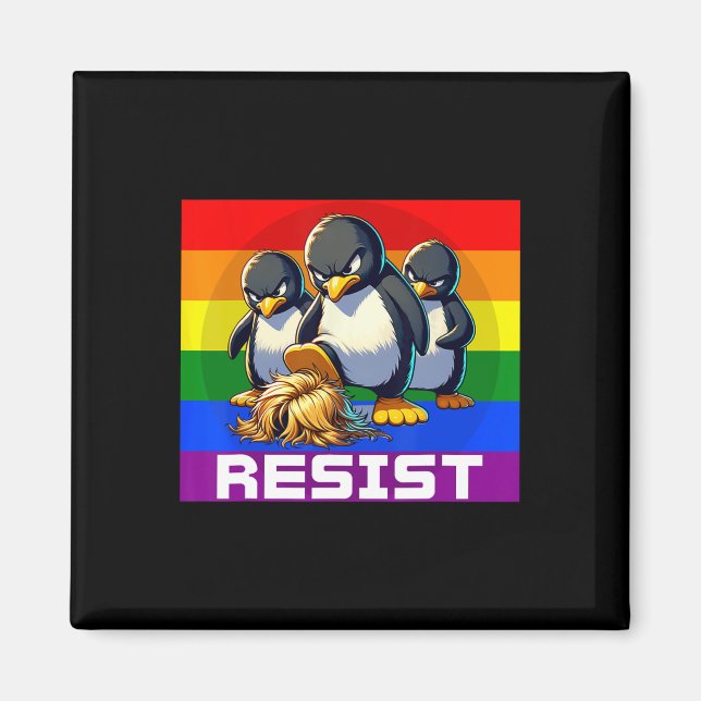 Íman Engraçado Resistir Tarifas Protesto Groovy Homens  (Frente)