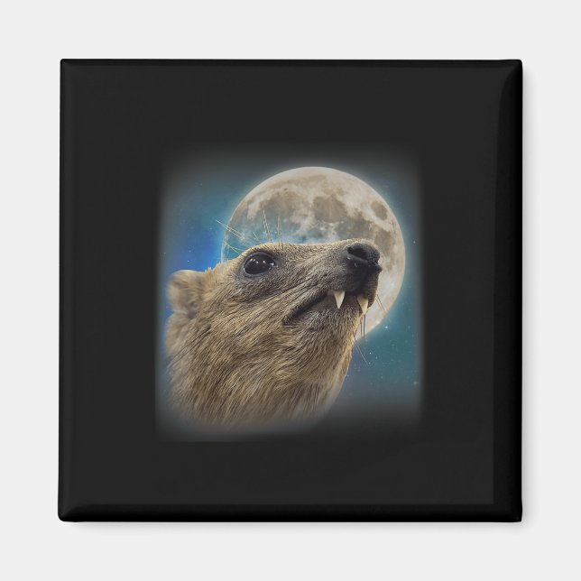 Íman Engraçado Rock Hyrax Com O Memória Da Lua (Frente)