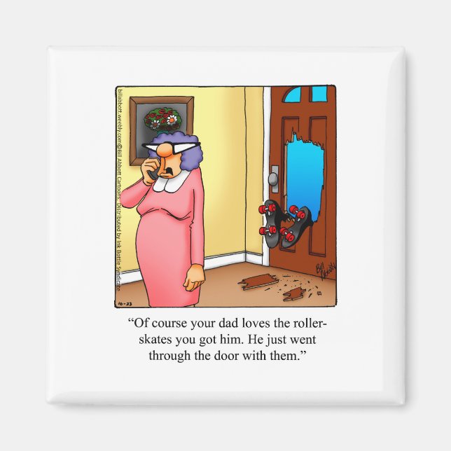 Íman Engraçado Rollersking Humor Magnet (Frente)