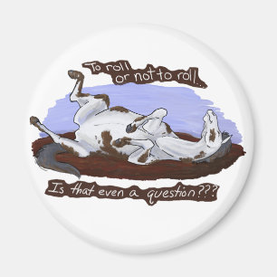 Íman Engraçado Rolling Cinza White Horse Magnet