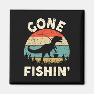 Íman Engraçado Saiu Camiseta de Pesca Homens Meninos Jo