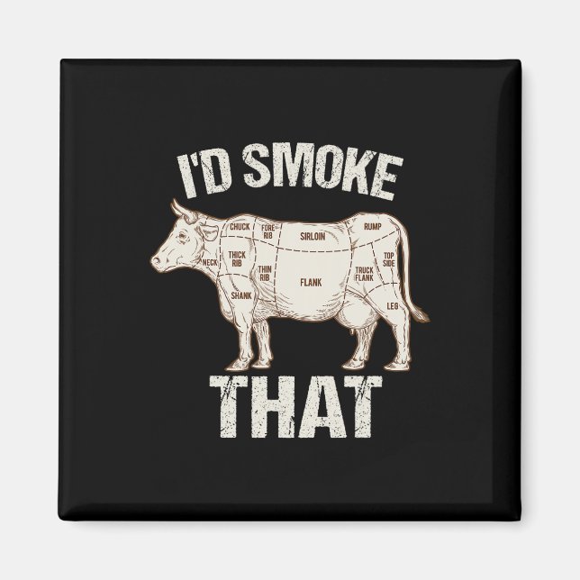 Íman Engraçado Sarcástico Chef Butcher Cook Churrasco E (Frente)