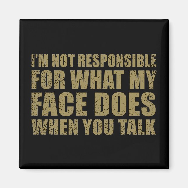 Íman Engraçado sarcástico cita humor sarcasmo introvert (Frente)