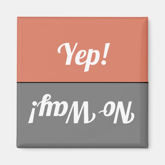 Íman Engraçado, sem chance de Cinza (Frente)