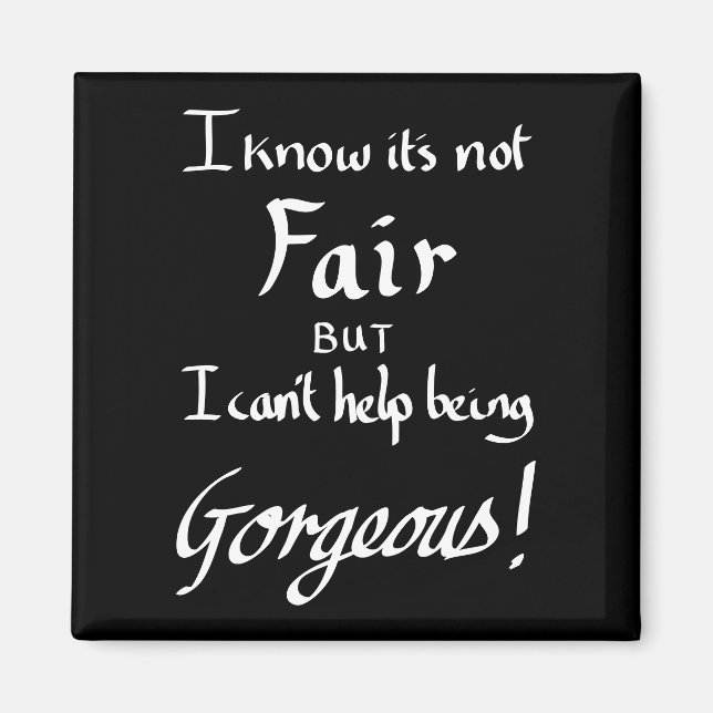 Íman Engraçado ser belo Sarcasmo canta preto e branco (Frente)