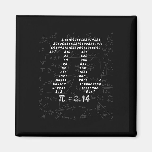 Íman Engraçado Símbolo Pi Design Para Março 14 Pi Dia 3 (Frente)
