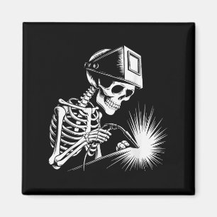 Íman Engraçado Skeleton Welding Amantes Loucos do Hallo
