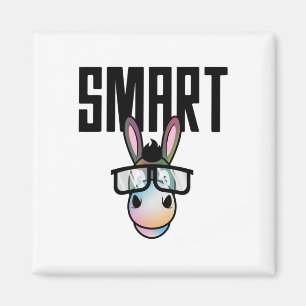 Íman Engraçado Smart Donkey Horseback, Dando Presente P