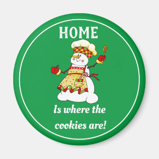 Íman Engraçado Snow Lady Cookie Chef