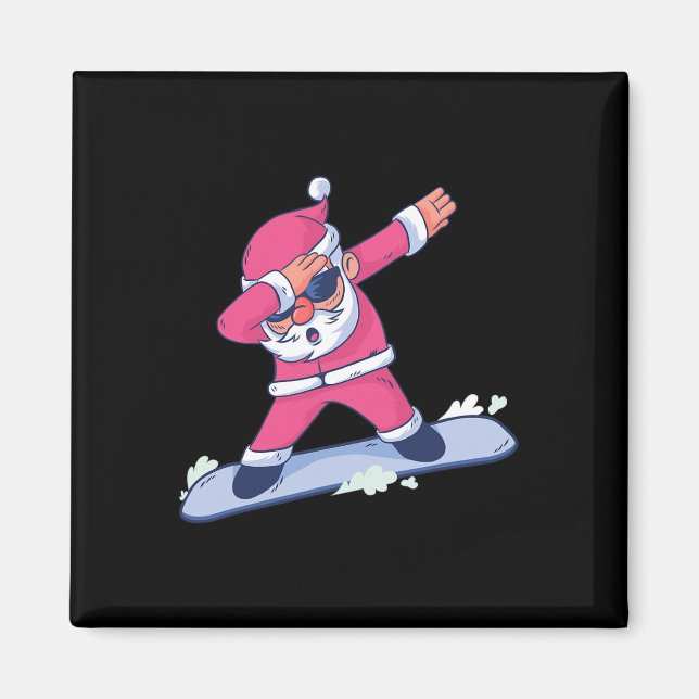 Íman Engraçado Snowboard Presente no Natal Apress (Frente)
