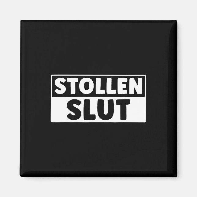 Íman Engraçado Stollen Natal Xmas Stollen Lover (Frente)