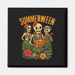 Íman Engraçado Summerwin Skeletons Luau Party Halloween