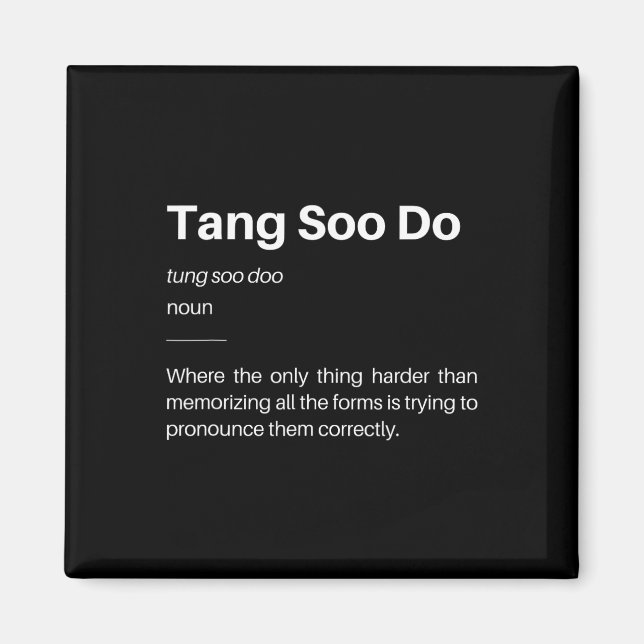 Íman Engraçado Tang Soo Do Definition Martits Karate S (Frente)