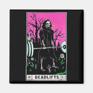 Íman Engraçado Tarot Card Deadlifos do Gym Workout Lido