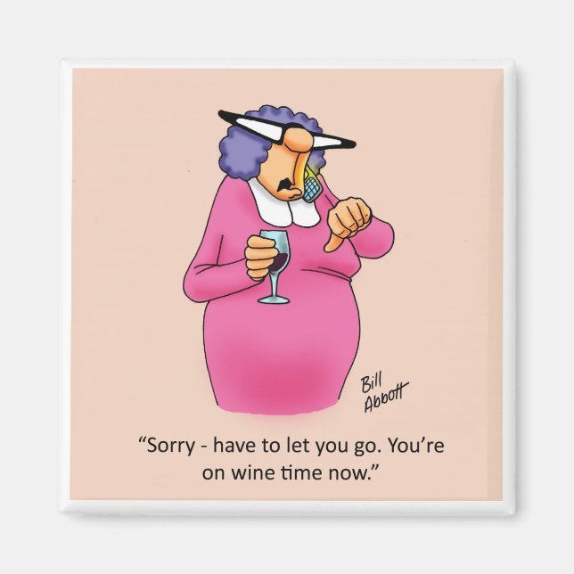 Íman Engraçado Tempo do Vinho Humor Espectices do Magne (Frente)