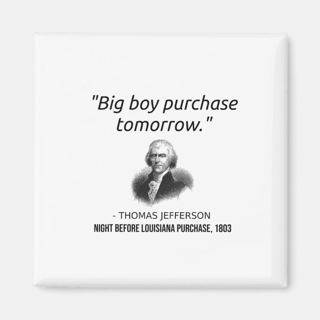 Íman Engraçado Thomas Jefferson, Professor de História  (Frente)