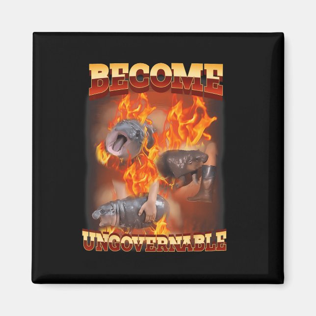 Íman Engraçado Torna-Se Incontrolável Moo Deng In Fire  (Frente)