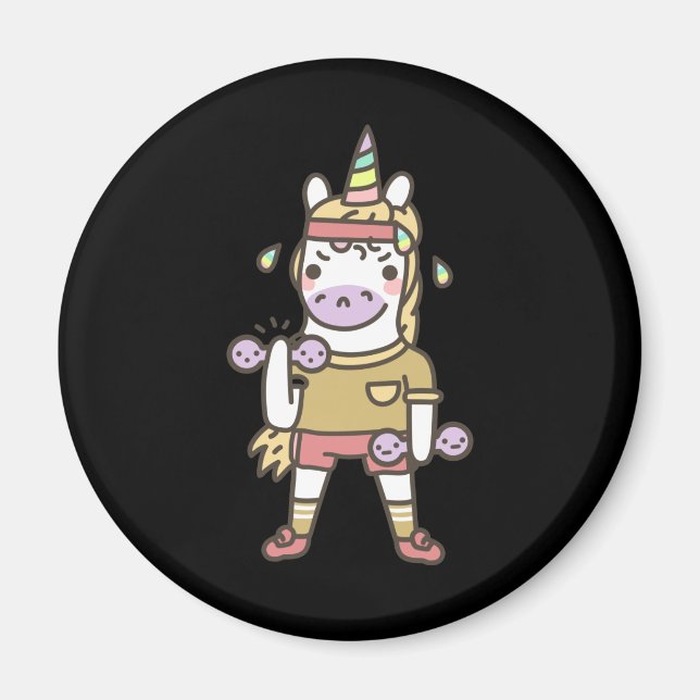 Íman Engraçado Trabalho Unicorn (Frente)