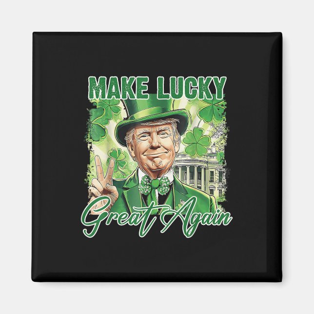 Íman Engraçado Tremor Dia Stpatrick Torne Excelente Sor (Frente)