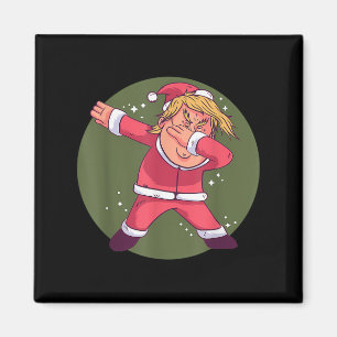 Íman Engraçado Trump Dabbing Papai Noel Natal Paj
