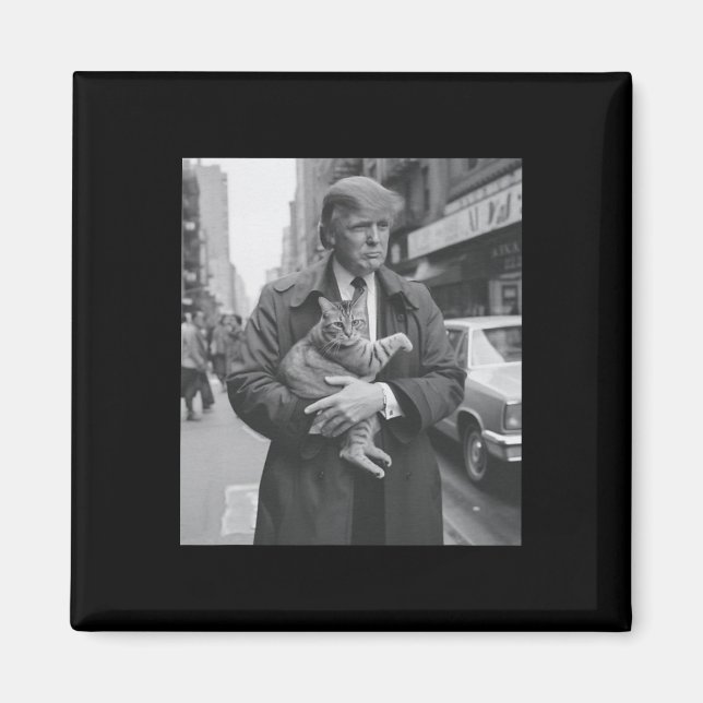 Íman Engraçado Trump E Cat (Frente)