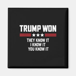 Íman Engraçado Trump Ganhou Eles Sabem Que Eu Sei